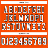 Custom Orange White-Black Mesh Authentic Football Jersey