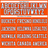 Custom Orange White-Navy Mesh Authentic Football Jersey