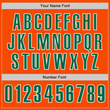 Custom Orange Kelly Green-White Authentic Baseball Jersey