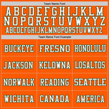 Custom Orange Green-White Mesh Authentic Throwback Football Jersey