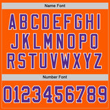Custom Orange Purple-White Mesh Authentic Throwback Football Jersey
