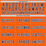 Custom Orange Navy-White Mesh Authentic Throwback Football Jersey