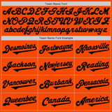 Custom Orange Black Authentic Baseball Jersey