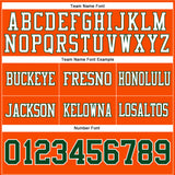 Custom Orange Green-White Authentic Football Jersey