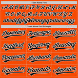 Custom Stitched Orange Black-White Baseball Pullover Sweatshirt Hoodie
