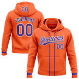 Custom Stitched Orange Purple-White Baseball Pullover Sweatshirt Hoodie