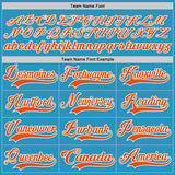 Custom Panther Blue Orange-White Hockey Lace Neck Jersey