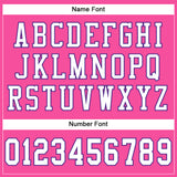 Custom Pink White-Purple Mesh Authentic Football Jersey