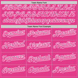 Custom Pink White Mesh Authentic Throwback Baseball Jersey