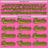 Custom Pink Neon Green-Black Hockey Jersey