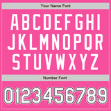 Custom Pink White-Black Authentic Baseball Jersey