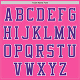 Custom Pink Purple-White Authentic Baseball Jersey