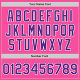 Custom Pink Purple-White Authentic Baseball Jersey