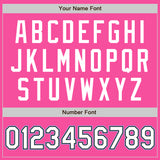 Custom Pink Black-Light Blue Authentic Baseball Jersey