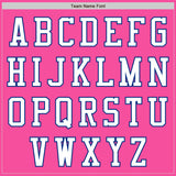 Custom Pink White-Royal Authentic Baseball Jersey