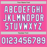 Custom Pink White-Royal Authentic Baseball Jersey