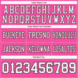 Custom Pink White-Black Authentic Football Jersey