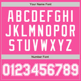 Custom Stitched Pink White-Pink Baseball Pullover Sweatshirt Hoodie