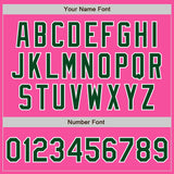 Custom Stitched Pink Green-White Baseball Pullover Sweatshirt Hoodie