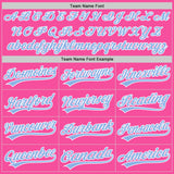 Custom Stitched Pink Light Blue-White Baseball Pullover Sweatshirt Hoodie