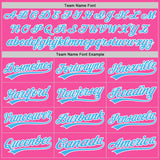 Custom Stitched Pink Sky Blue-White Baseball Pullover Sweatshirt Hoodie
