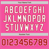 Custom Pink Red-White Authentic Baseball Jersey