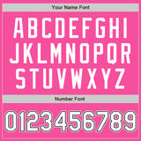 Custom Pink White-Black Authentic Baseball Jersey