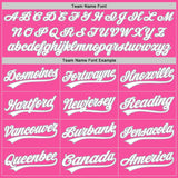 Custom Pink White-Gray Authentic Baseball Jersey