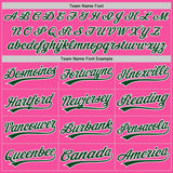 Custom Pink Green-White Authentic Baseball Jersey