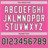 Custom Pink Green-White Authentic Baseball Jersey