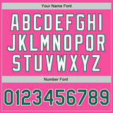Custom Pink Kelly Green-White Authentic Baseball Jersey