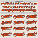 Custom Cream Navy Pinstripe Orange-Navy Authentic Baseball Jersey
