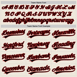 Custom Cream Black Pinstripe Black-Red Authentic Baseball Jersey