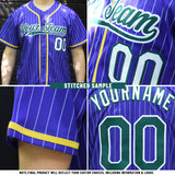 Custom Cream Royal Pinstripe Royal Authentic Baseball Jersey