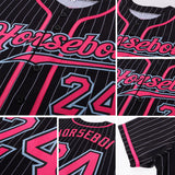 Custom Black White Pinstripe Steel Gray-White Authentic Baseball Jersey