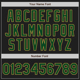 Custom Black Cream Pinstripe Green-Old Gold Authentic Baseball Jersey