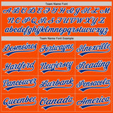 Custom Orange White Pinstripe Royal-White Authentic Baseball Jersey