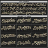 Custom Black Cream-Cream Gradient Classic Vertical Stripe Authentic Baseball Jersey