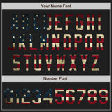 Custom Black Vintage USA Flag-Cream Gradient Classic Vertical Stripe Authentic Baseball Jersey