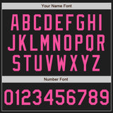 Custom Black Pink-Teal Gradient Classic Vertical Stripe Authentic Baseball Jersey