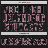 Custom Black-Light Pink Gradient Classic Vertical Stripe Authentic Baseball Jersey
