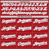 Custom Red White-Gray Gradient Classic Vertical Stripe Authentic Baseball Jersey
