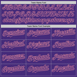 Custom Purple-Medium Pink Gradient Classic Vertical Stripe Authentic Baseball Jersey