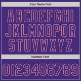 Custom Purple-Medium Pink Gradient Classic Vertical Stripe Authentic Baseball Jersey