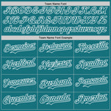 Custom Teal-White Gradient Classic Vertical Stripe Authentic Baseball Jersey