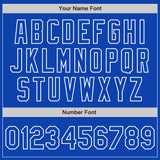 Custom Thunder Blue-White Gradient Classic Vertical Stripe Authentic Baseball Jersey