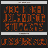 Custom Black-Orange Classic Vertical Stripe Fluid Liquid Texture Authentic Baseball Jersey