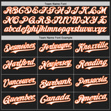 Custom Black White-Orange Classic Vertical Stripe Fluid Liquid Texture Authentic Baseball Jersey