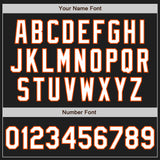Custom Black White-Orange Classic Vertical Stripe Fluid Liquid Texture Authentic Baseball Jersey