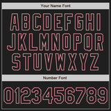 Custom Black-Medium Pink Classic Vertical Stripe Fluid Liquid Texture Authentic Baseball Jersey